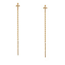 Серьги из красного золота с фианитом