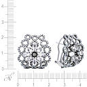 Серьги из белого золота с бриллиантами, топазами