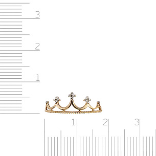 Кольцо из красного золота с бриллиантами
