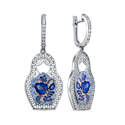 Серьги с английским замком из серебра