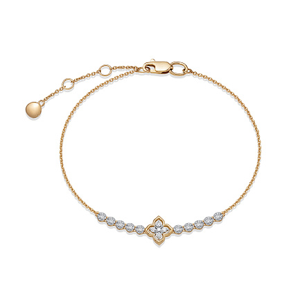 Браслет из красного золота с бриллиантами