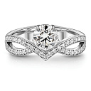 Кольцо из белого золота с бриллиантами