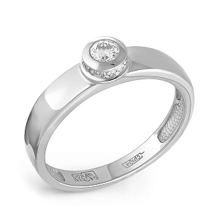 Кольцо из белого золота с бриллиантами