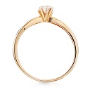 Кольцо из красного золота с фианитом