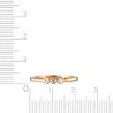 Кольцо из красного золота с фианитом