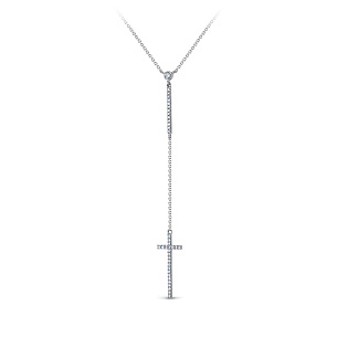 Колье из белого золота с бриллиантом