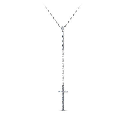 Колье из белого золота с бриллиантами