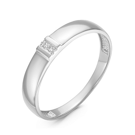 Кольцо из белого золота с бриллиантами