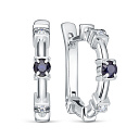 Серьги с английским замком из серебра