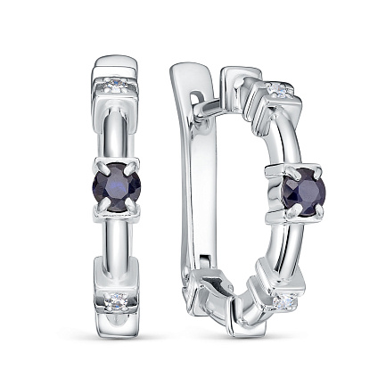 Серьги с английским замком из серебра