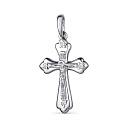 Крест из серебра с фианитами