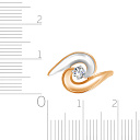 Кольцо из красного золота с фианитом