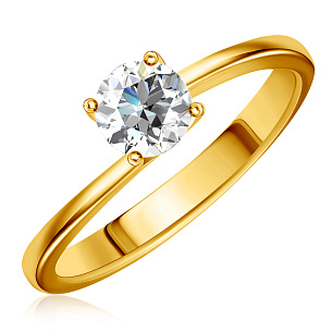 Оправа-кольцо из желтого золота