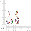 Серьги из красного золота с аметистами, бриллиантами