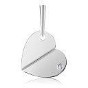 Подвеска из белого золота с бриллиантом