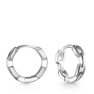 Серьги конго из серебра