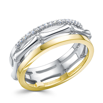 Кольцо из белого золота с бриллиантами