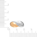 Кольцо из красного золота с фианитом