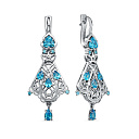 Серьги с английским замком из серебра