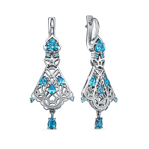 Серьги с английским замком из серебра