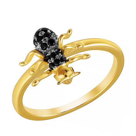 Кольцо из серебра с фианитом