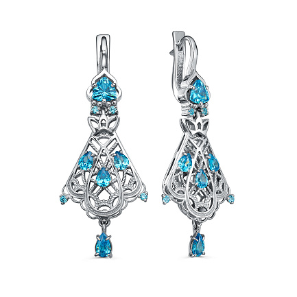 Серьги с английским замком из серебра