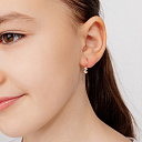 Серьги детские из красного золота с сапфирами