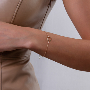 Браслет декоративный из желтого золота