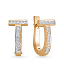 Серьги из красного золота с бриллиантами