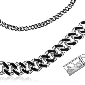 Цепь декоративная из серебра с эмалью