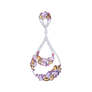 Подвеска из серебра с фианитом