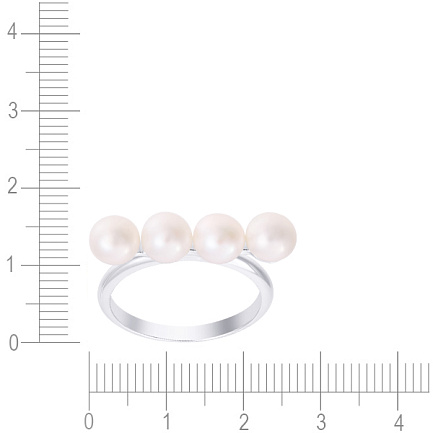 Кольцо из серебра с жемчугом