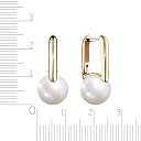 Серьги из желтого золота с жемчугом