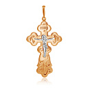 Крест из комбинированного золота