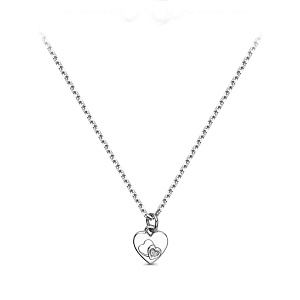 Колье из серебра с бриллиантом