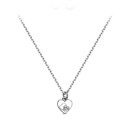 Колье из серебра с бриллиантом, позолотой