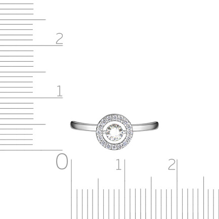 Кольцо из белого золота с бриллиантами