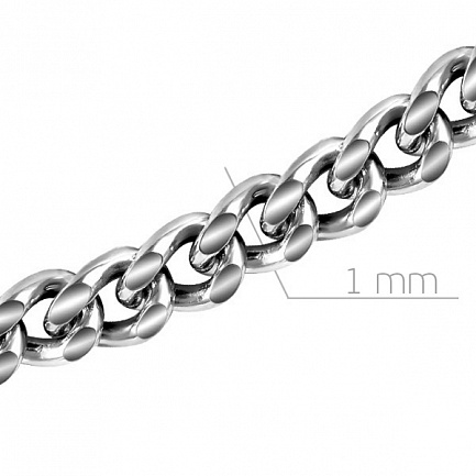 Цепь из платины, плетение панцирное