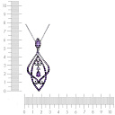 Подвеска из золота с бриллиантами, аметистами