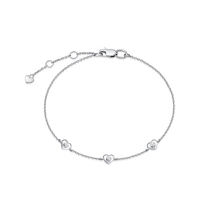 Браслет из белого золота с бриллиантом