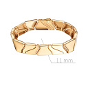 Браслет жесткий из серебра с позолотой