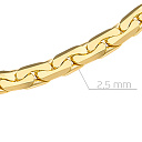 Браслет автомат из желтого золота, плетение якорное