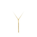 Колье из желтого золота с фианитами