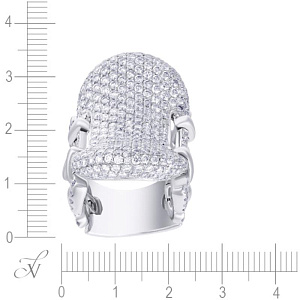 Кольцо из белого золота с бриллиантами