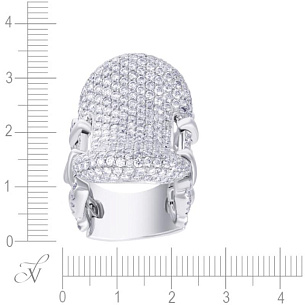 Кольцо из белого золота с бриллиантом