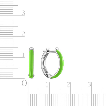 Серьги с английским замком из серебра с топазом