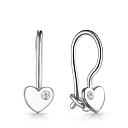 Серьги с французским замком из серебра с фианитом