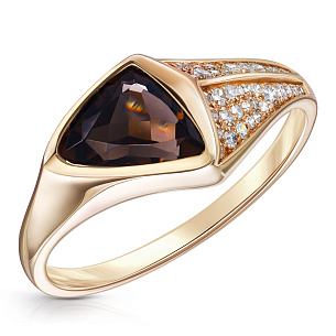 Кольцо из желтого золота с бриллиантом