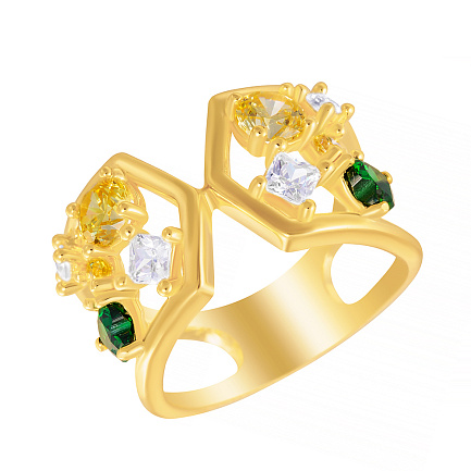 Кольцо из серебра с фианитом