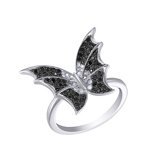 Кольцо из белого золота с бриллиантом